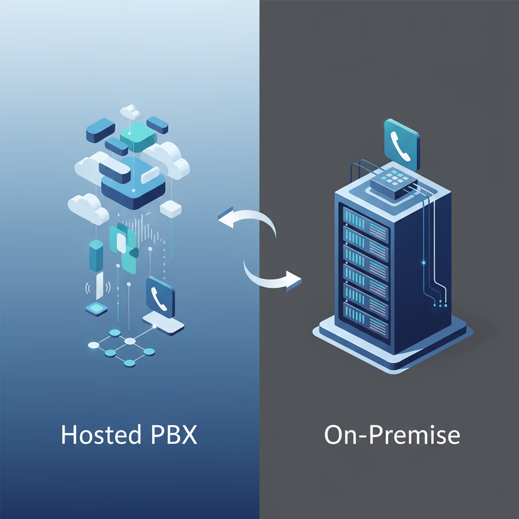 Illustration for Hosted PBX vs On-Premise: Which Phone System Suits Your Business?