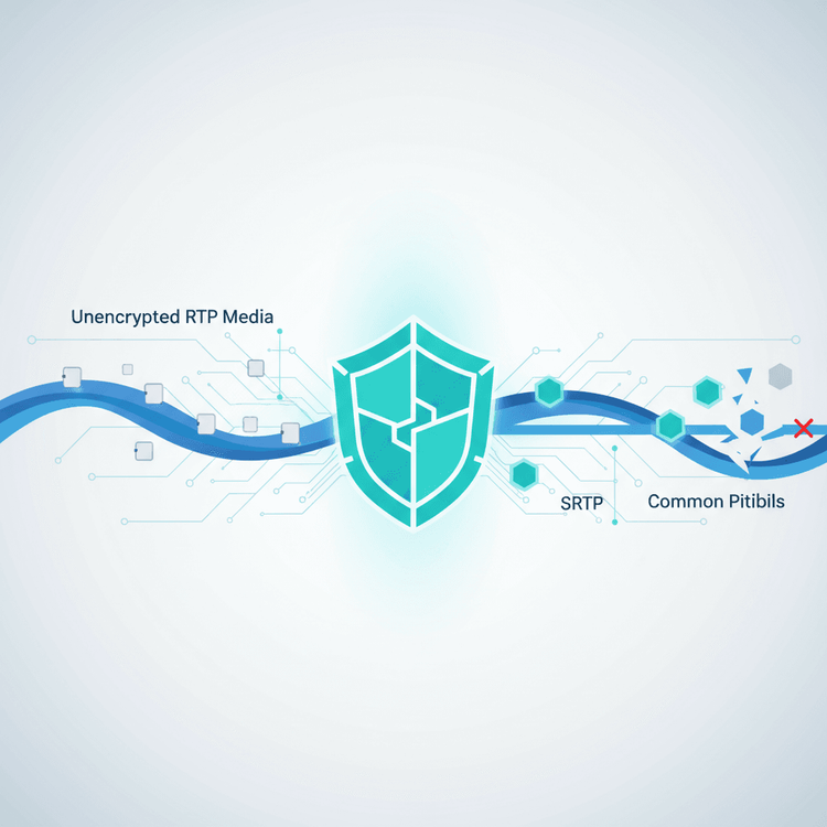 Illustration for RTP vs SRTP: How Media Actually Flows in SIP Calls