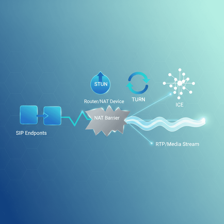 Illustration for SIP NAT Traversal Explained: STUN, TURN, ICE